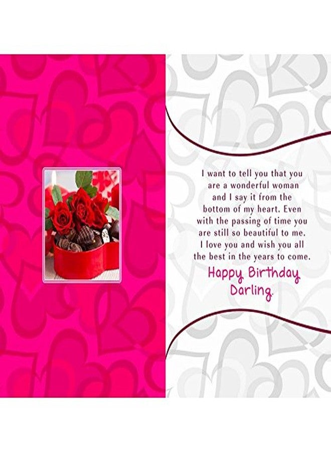 Alwaysgift Happy Birthday Greeting Card For Wife, Birthday Surprise Greeting Card For Wife (Pink) - Image 2